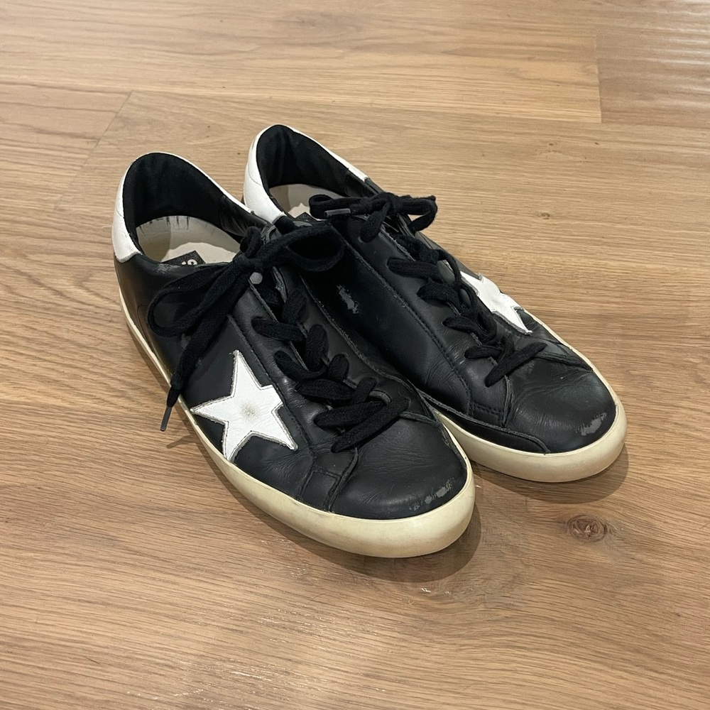 Golden Goose Black and White Sneakers